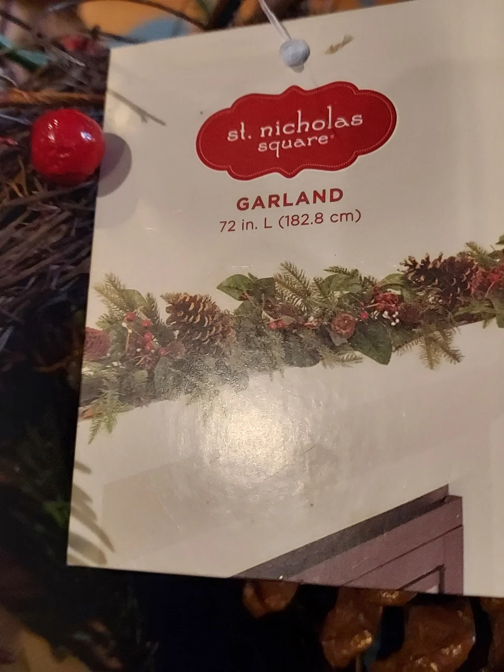 St. Nicholas Square Greenery and Pinecone Holiday Garland - 72 Inches